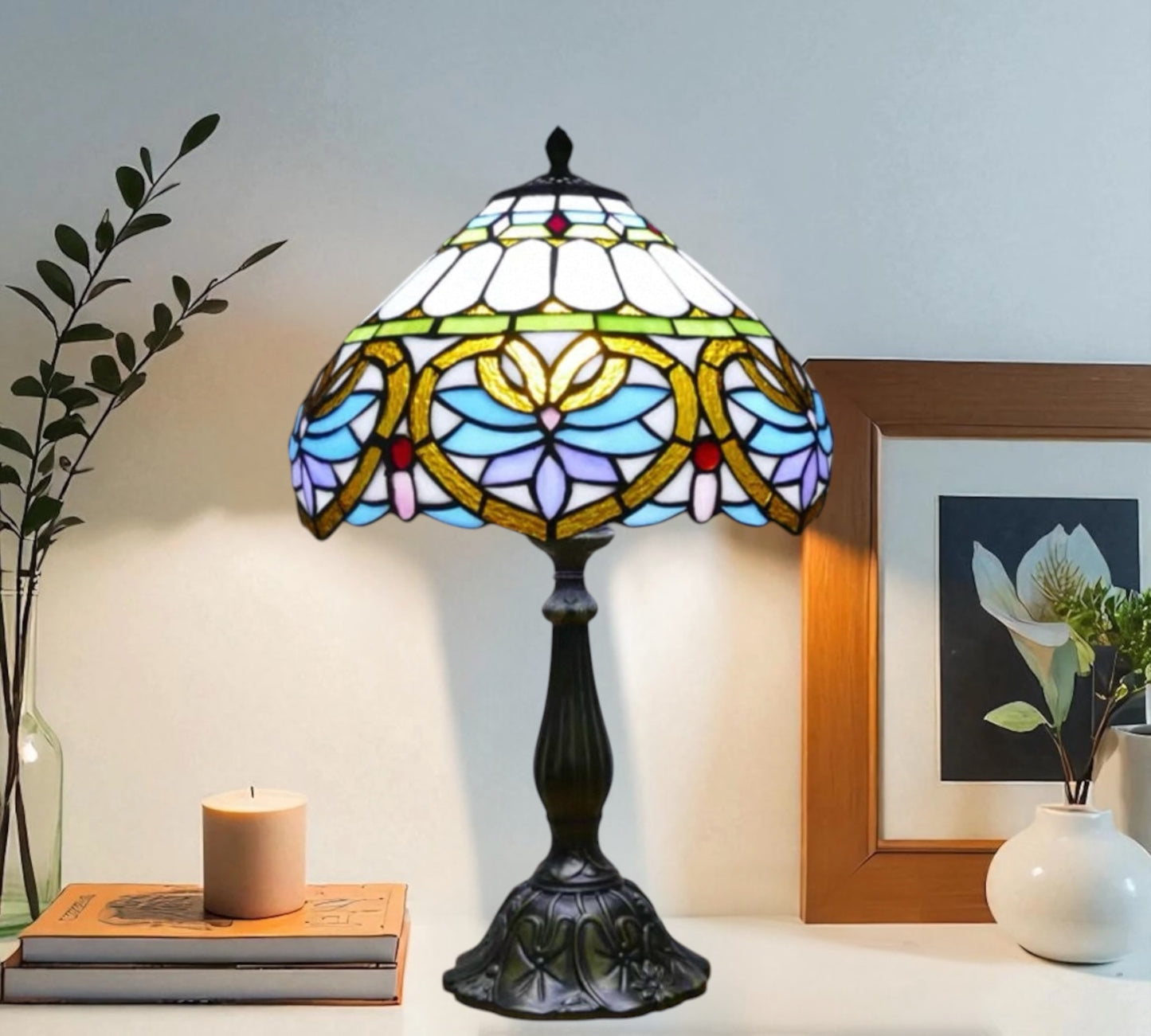 CDH 12" Tiffany Table Lamp (12045B)