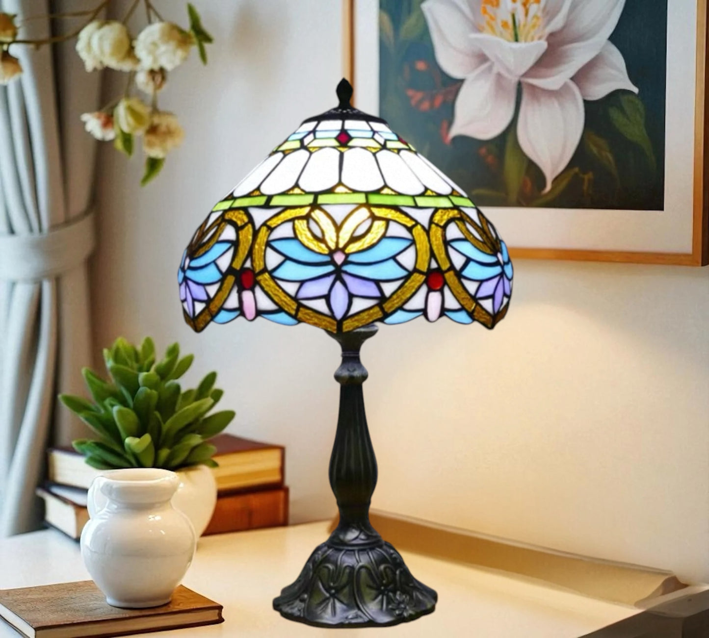 CDH 12" Tiffany Table Lamp (12045B)