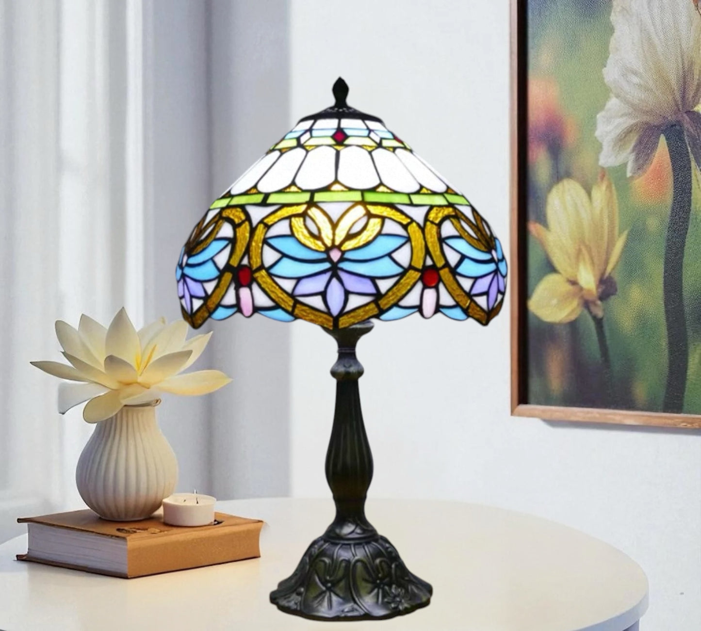 CDH 12" Tiffany Table Lamp (12045B)