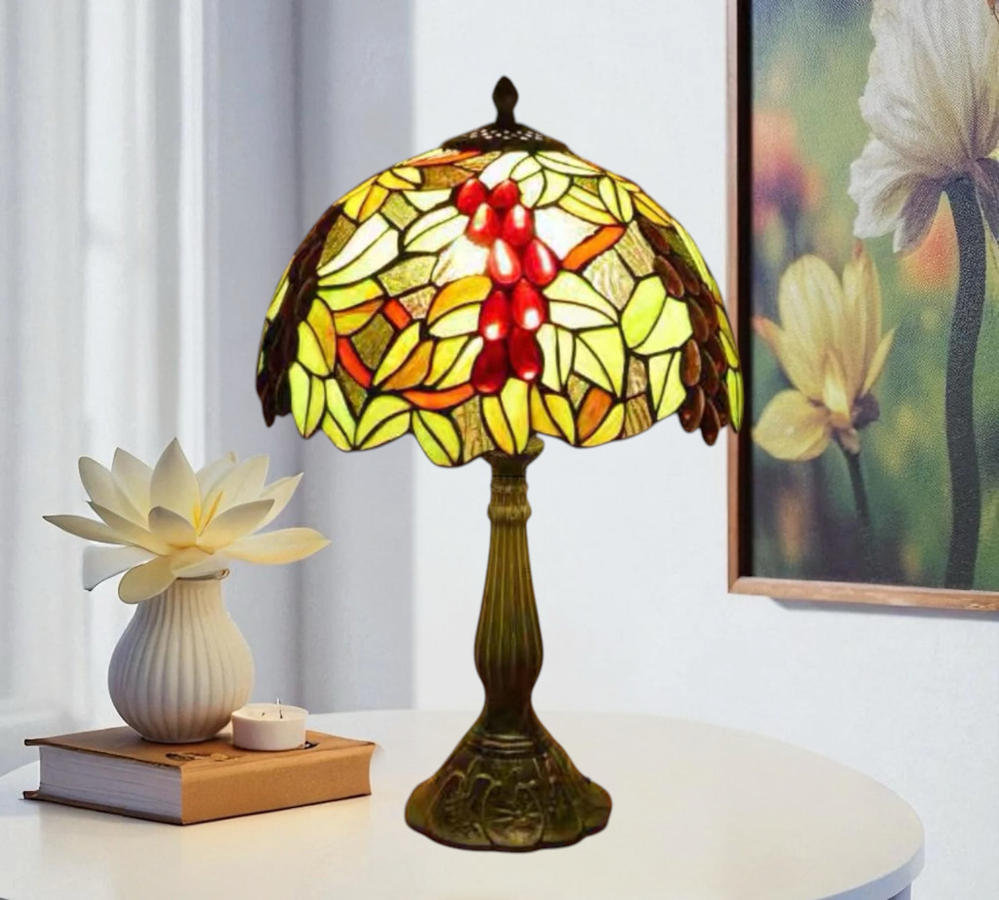 CDH 12" Tiffany Table Lamp (16059ASB)