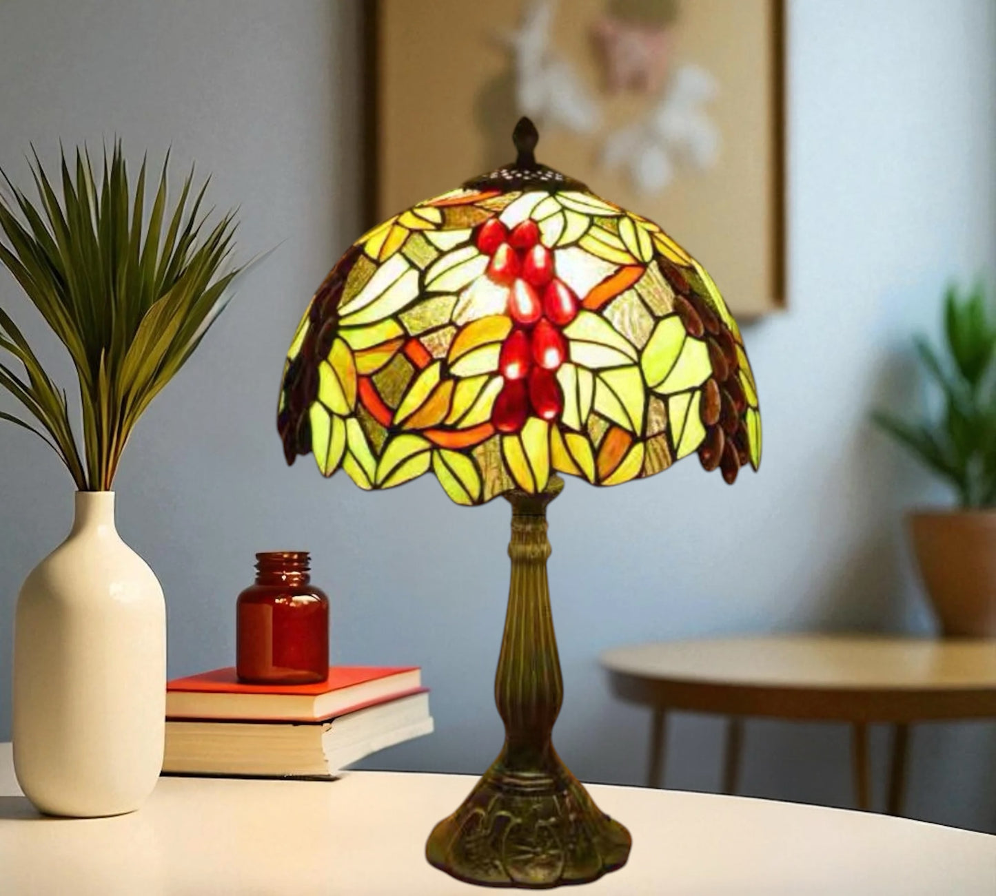 CDH 12" Tiffany Table Lamp (16059ASB)