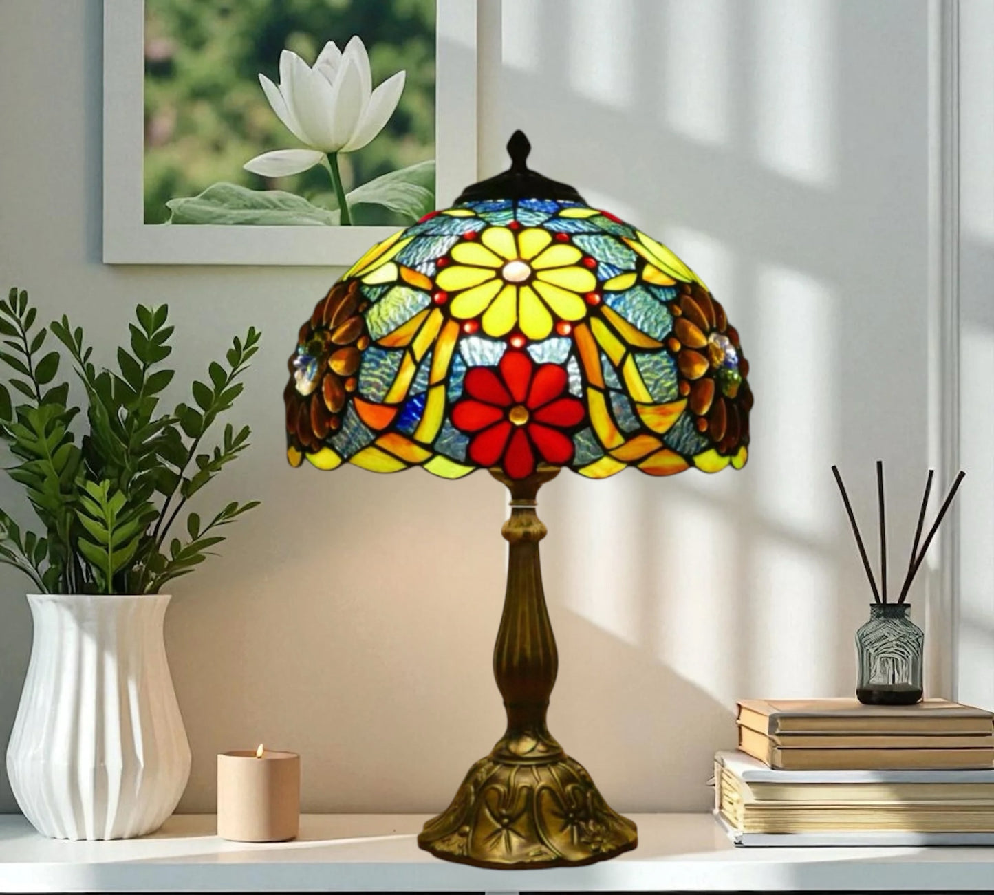 CDH 12" Tiffany Table Lamp (15039B)