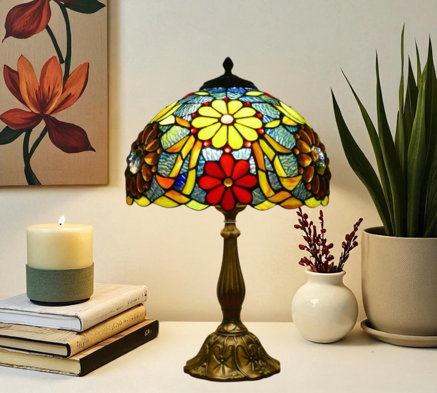 CDH 12" Tiffany Table Lamp (15039B)