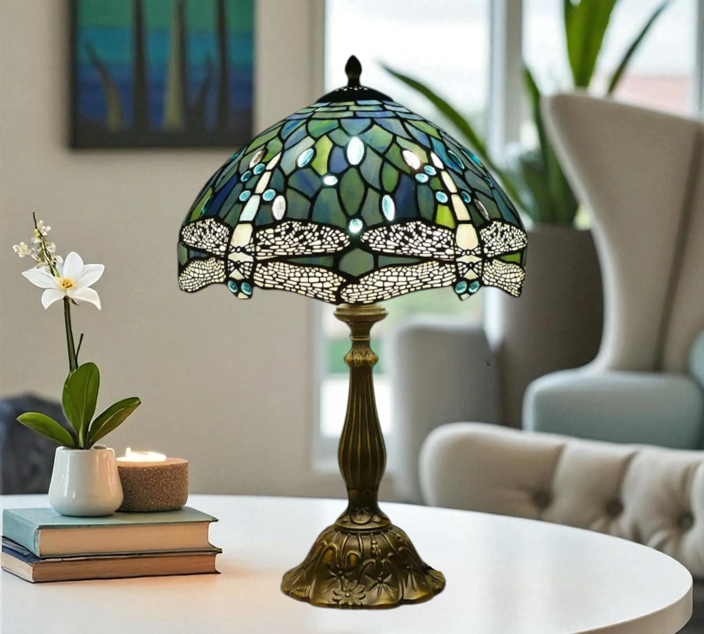 CDH 12" Tiffany Table Lamp (12062BST)
