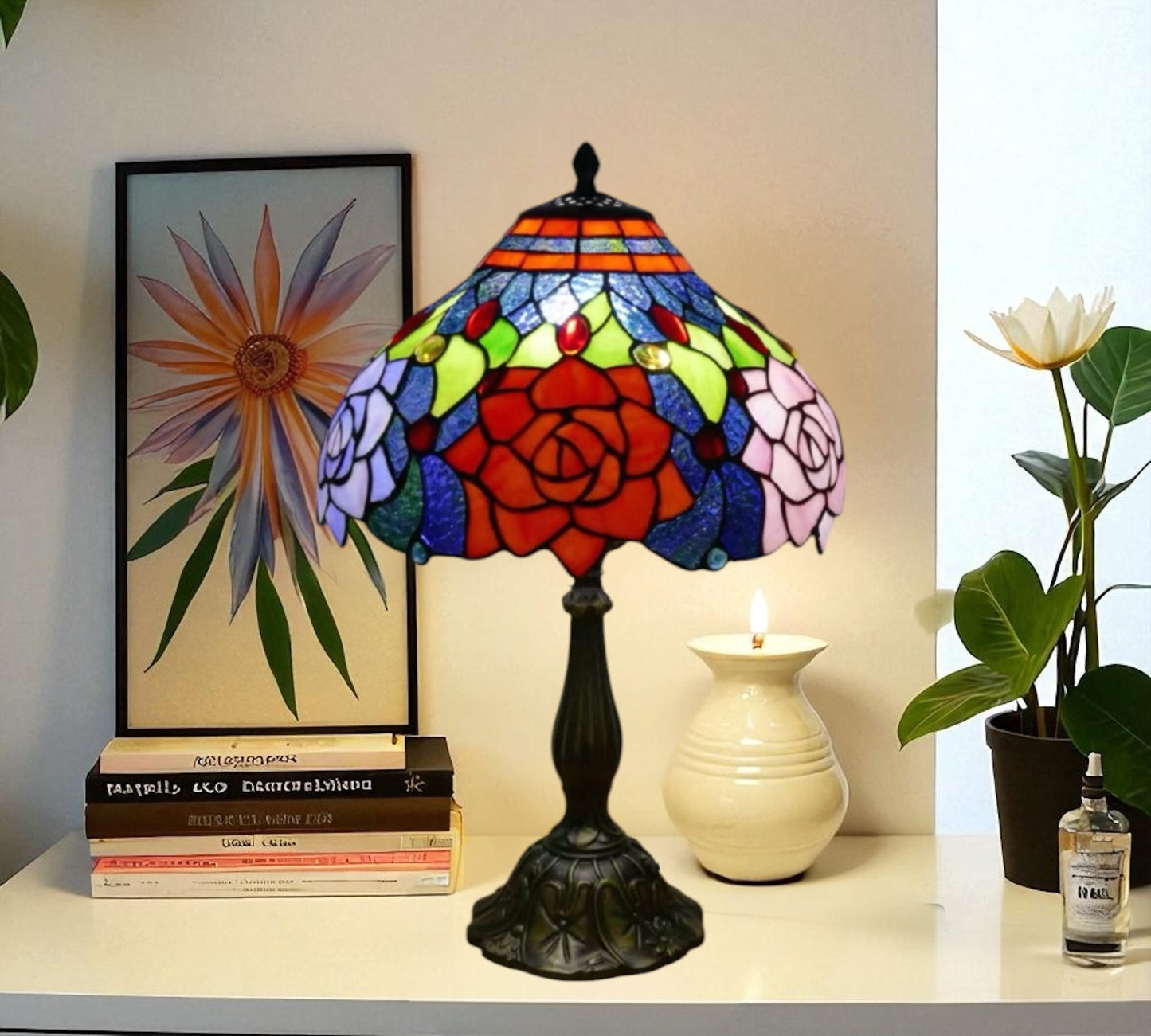 CDH 12" Tiffany Table Lamp (12063B)