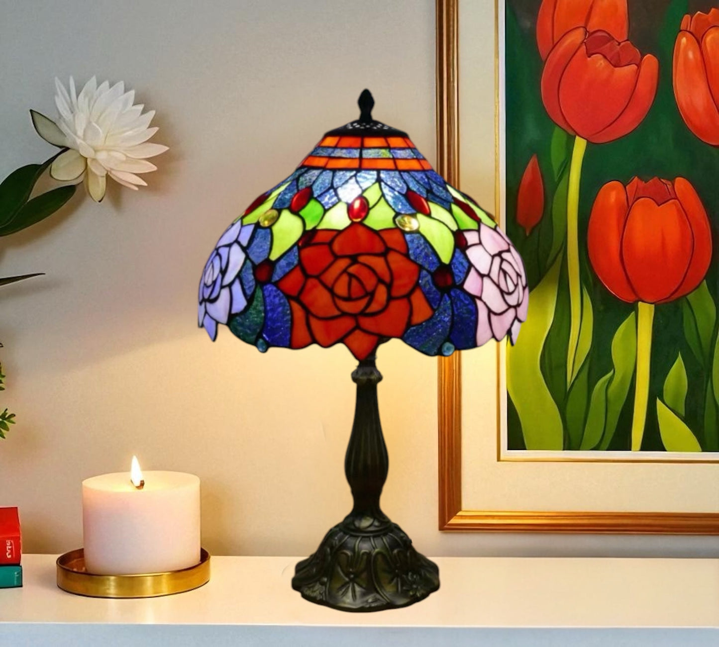 CDH 12" Tiffany Table Lamp (12063B)