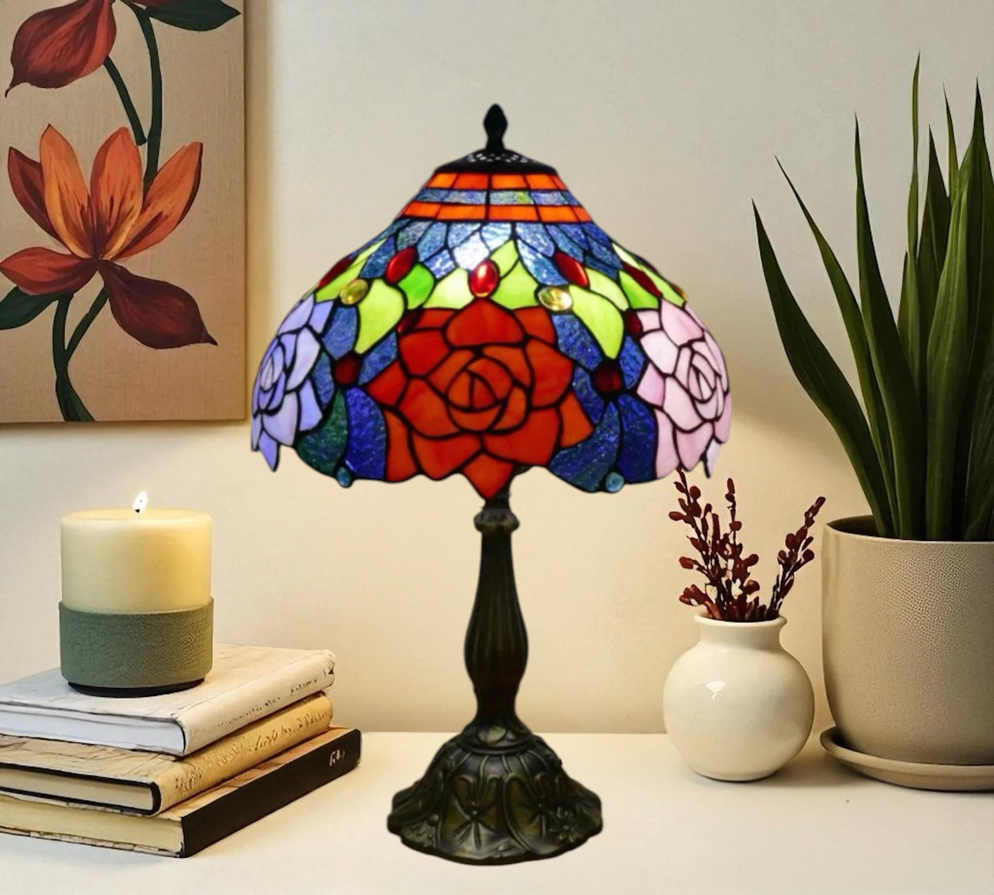 CDH 12" Tiffany Table Lamp (12063B)