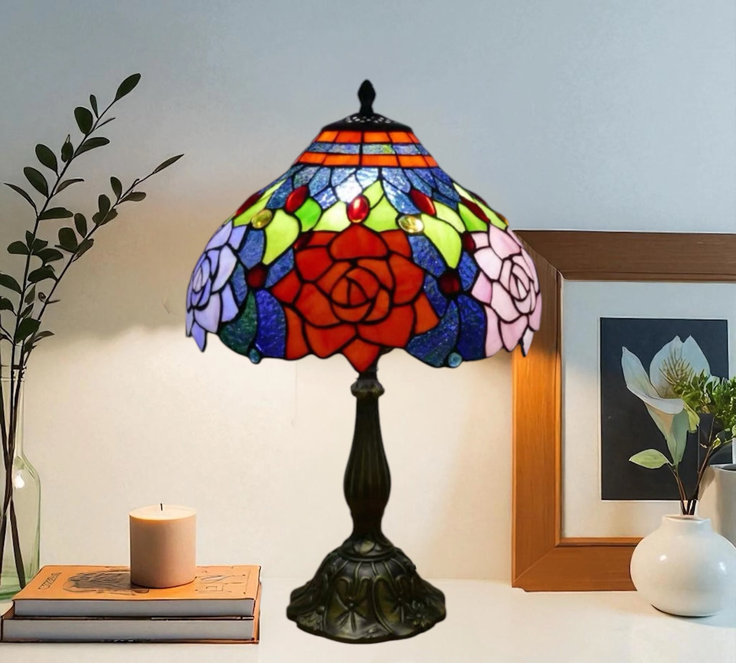 CDH 12" Tiffany Table Lamp (12063B)