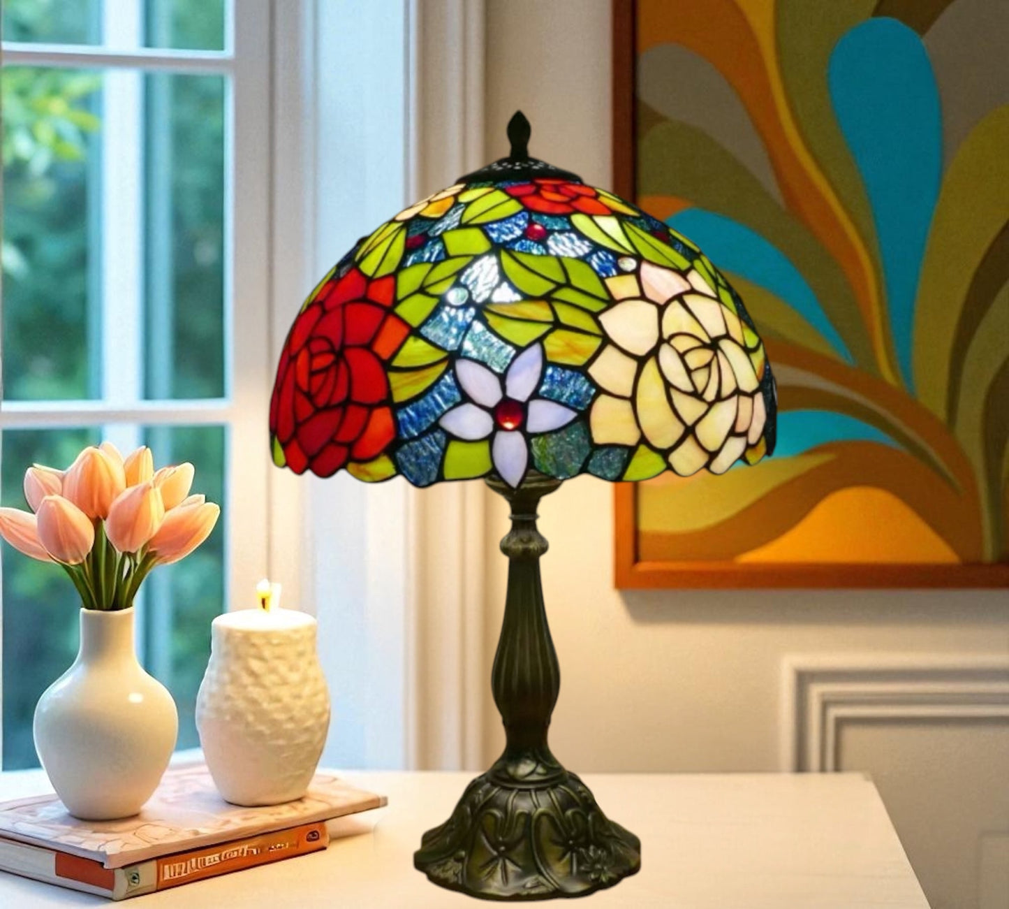 CDH 12" Tiffany Table Lamp (15013T)