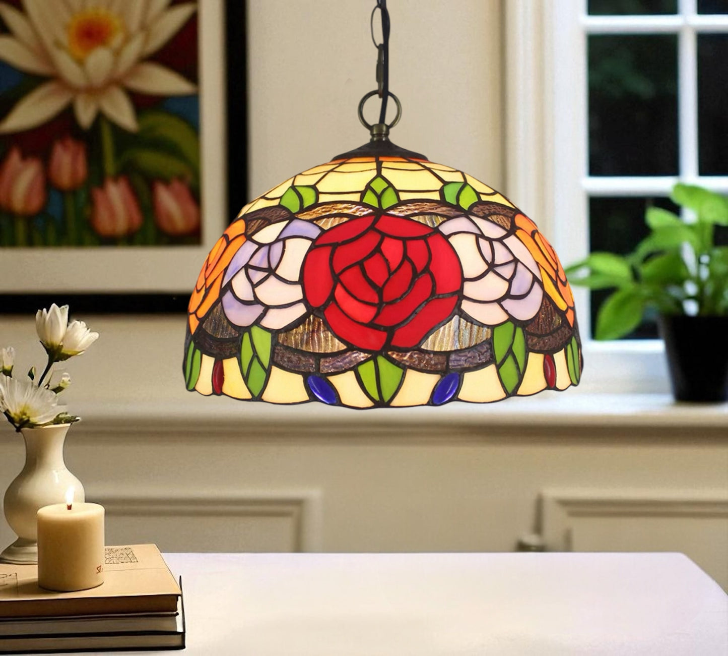 CDH 12" Tiffany Pendant Lamp 30cm shade (12081C)