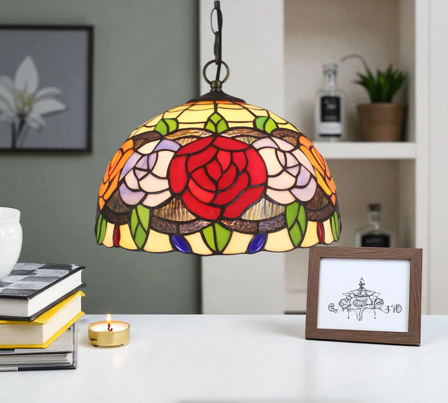 CDH 12" Tiffany Pendant Lamp 30cm shade (12081C)