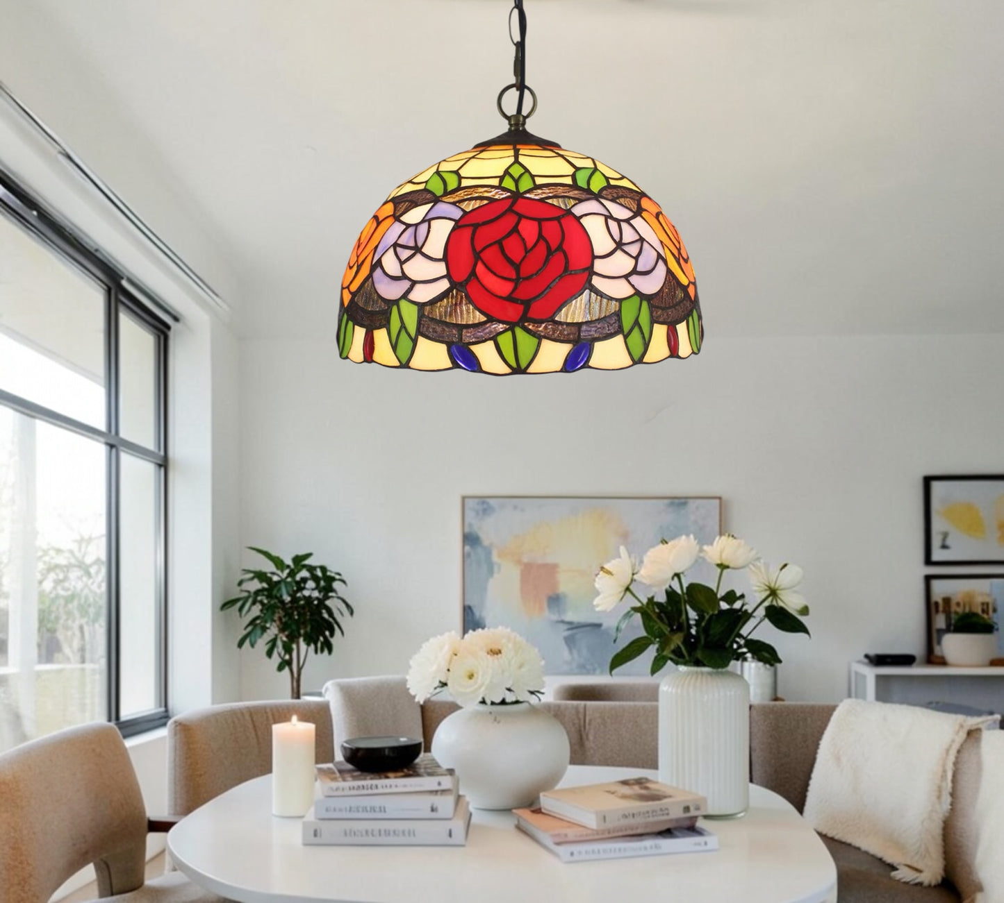 CDH 12" Tiffany Pendant Lamp 30cm shade (12081C)