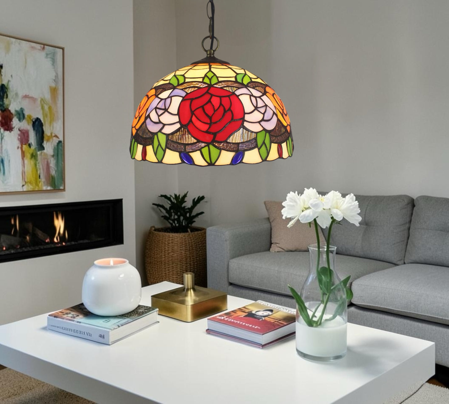 CDH 12" Tiffany Pendant Lamp 30cm shade (12081C)