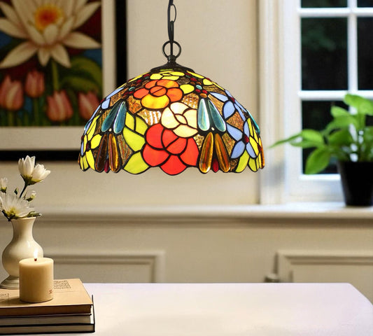 CDH 12" Tiffany Pendant Lamp 30cm shade (15016TP)
