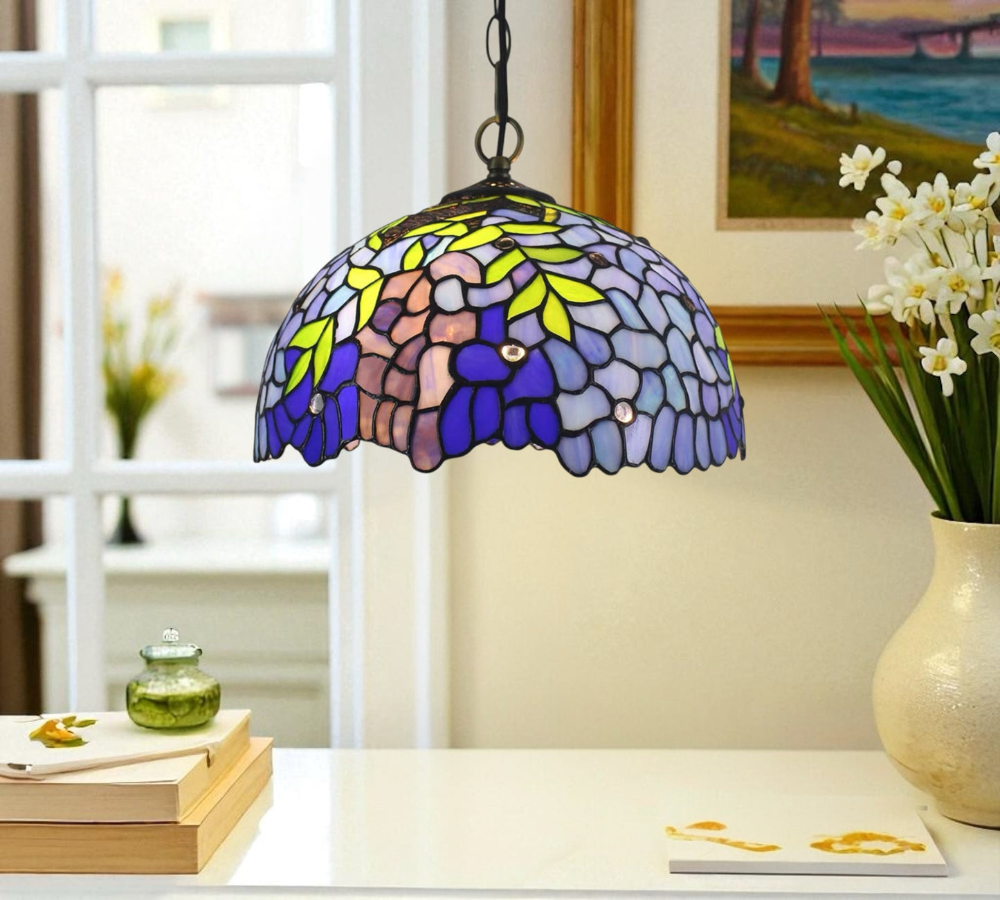 CDH 12" Tiffany Pendant Lamp 30cm shade (12039TP)