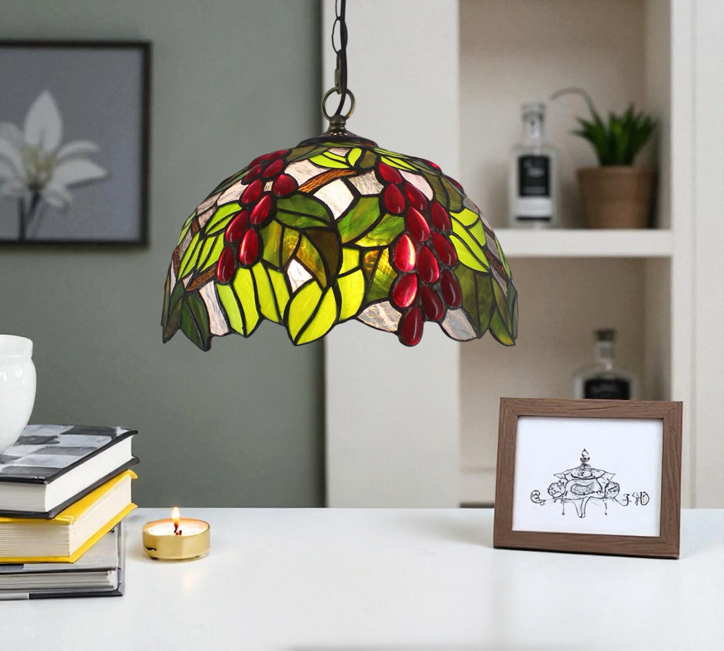 CDH 12" Tiffany Pendant Lamp 30cm shade (16059APP)