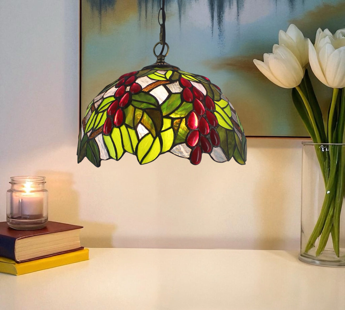 CDH 12" Tiffany Pendant Lamp 30cm shade (16059APP)