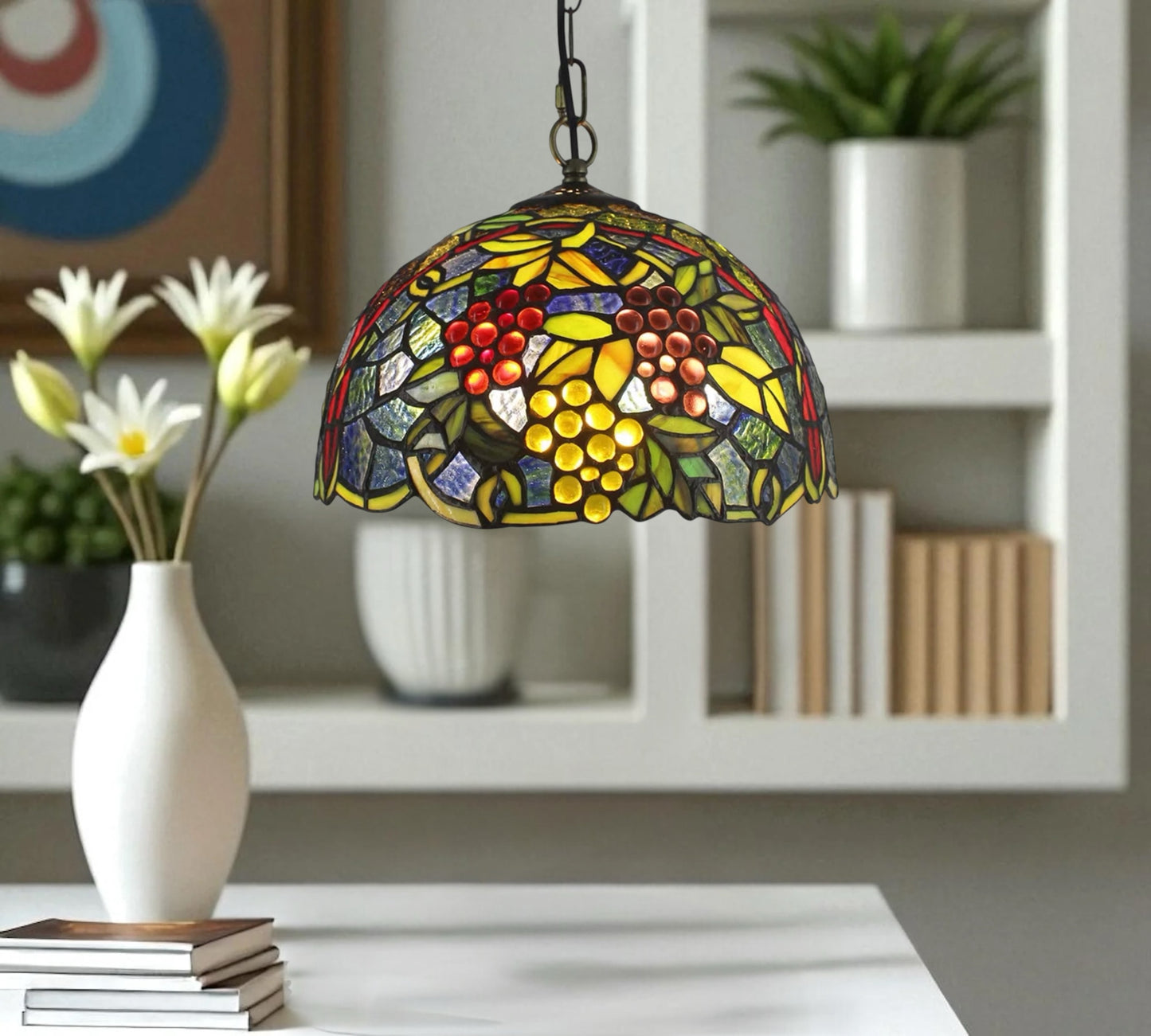 CDH 12" Tiffany Pendant Lamp 30cm shade (16938TP)