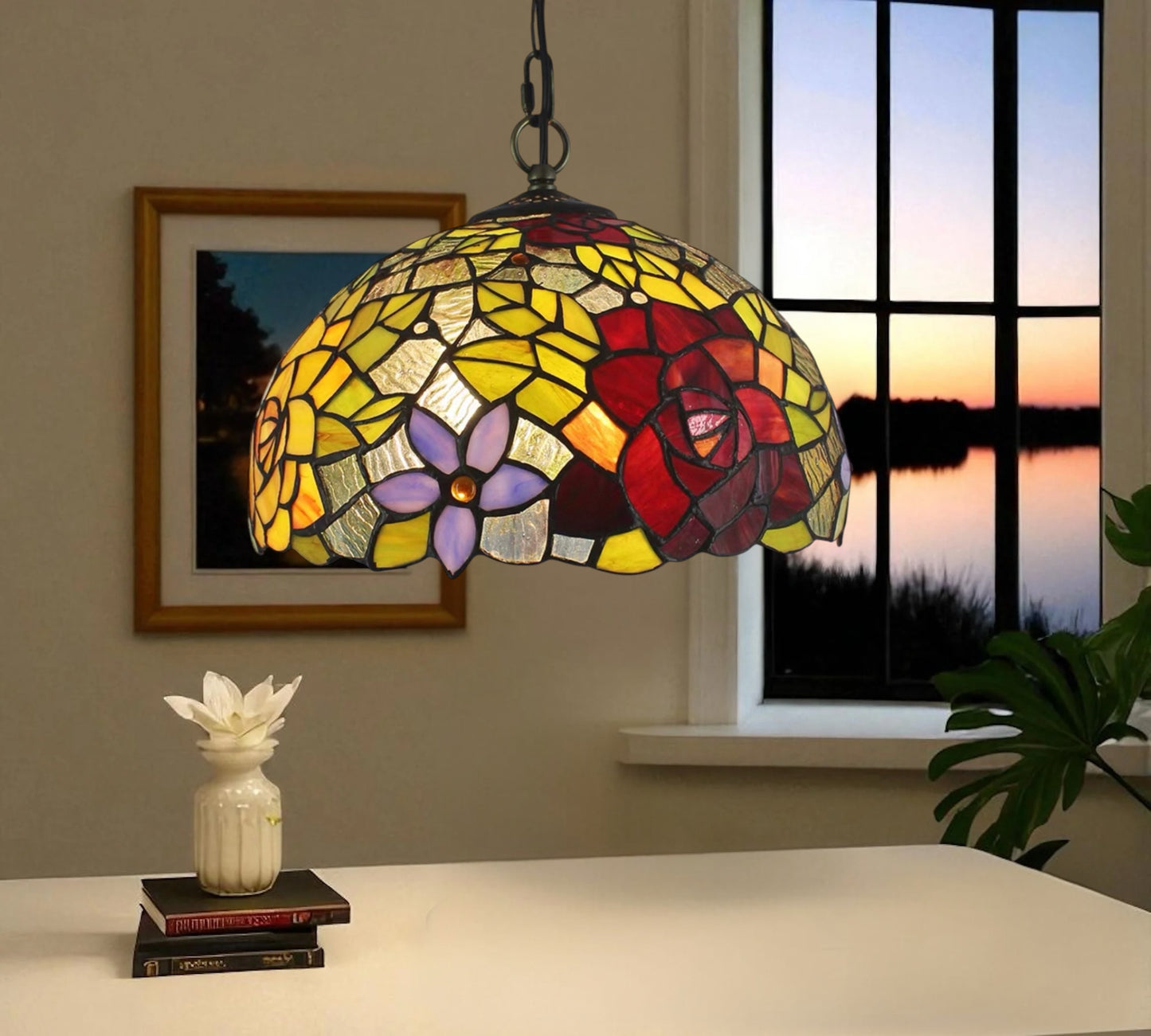 CDH 12" Tiffany Pendant Lamp 30cm shade (15013TP)