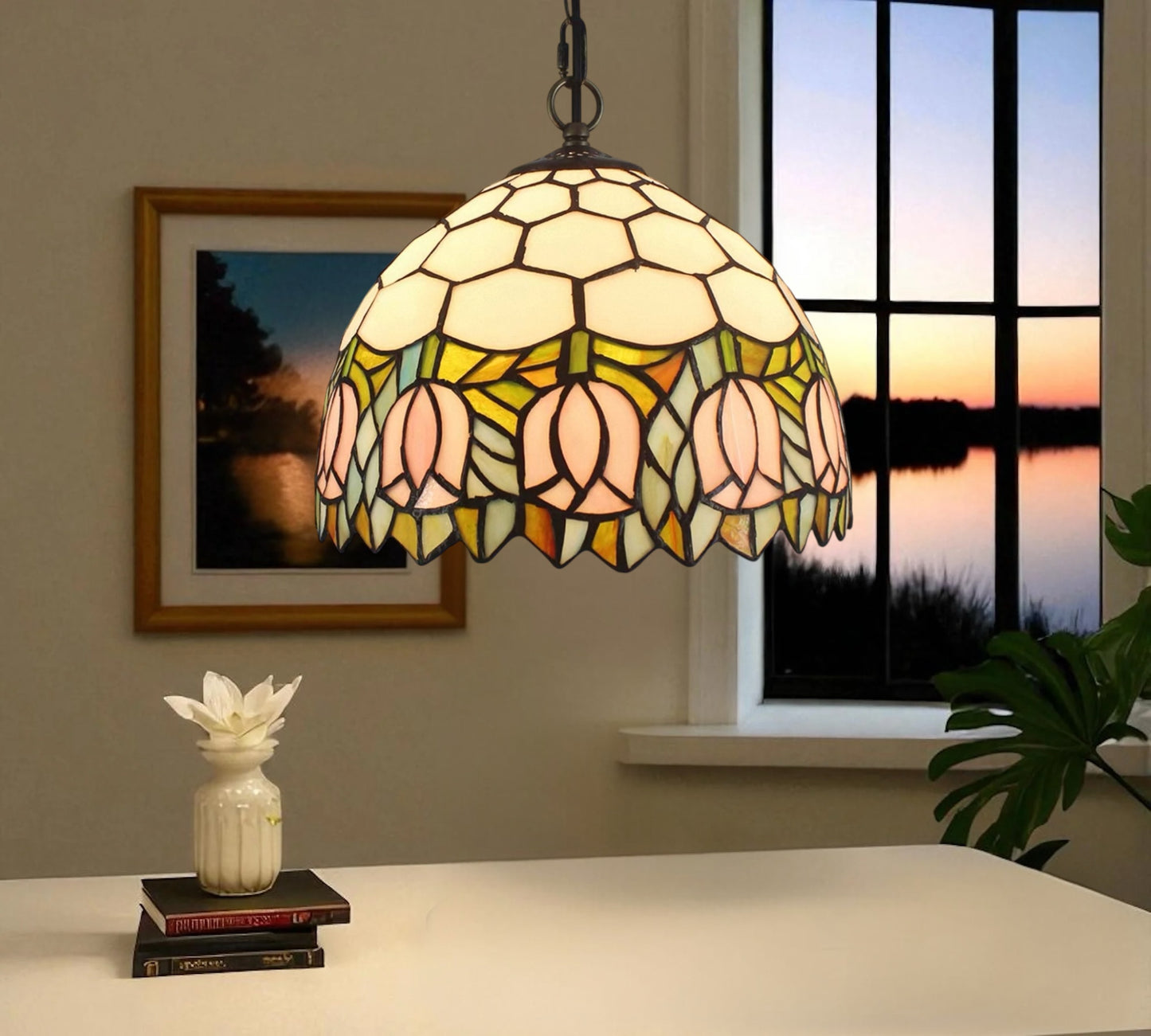 CDH 12" Tiffany Pendant Lamp 30cm shade (18005P)