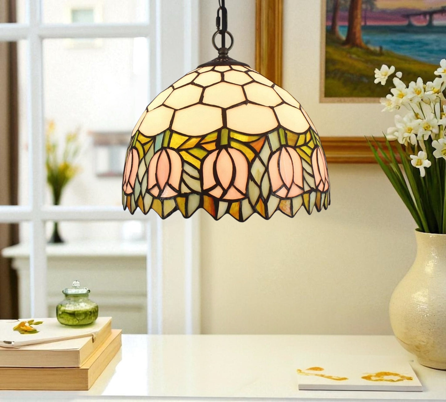 CDH 12" Tiffany Pendant Lamp 30cm shade (18005P)