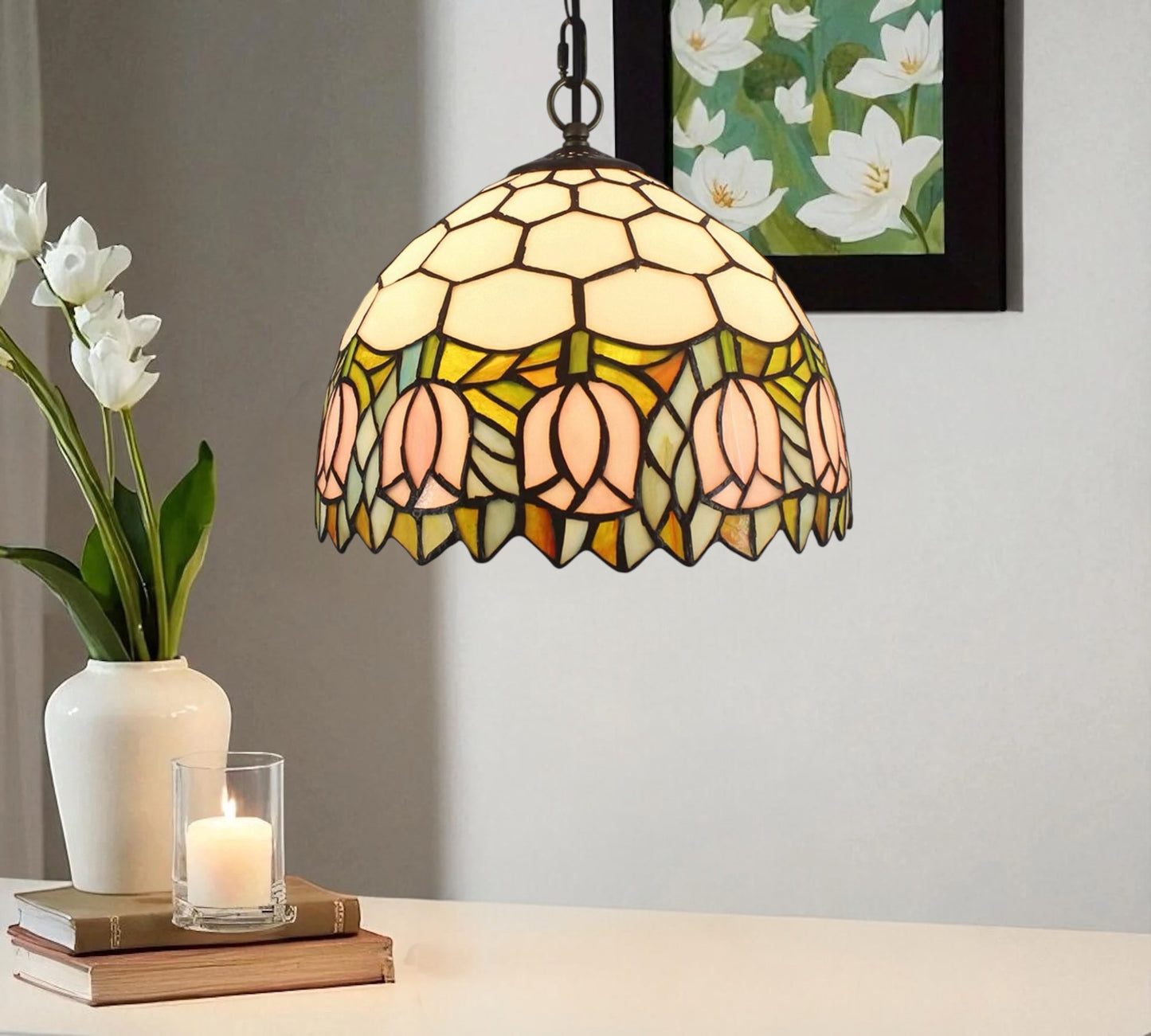 CDH 12" Tiffany Pendant Lamp 30cm shade (18005P)