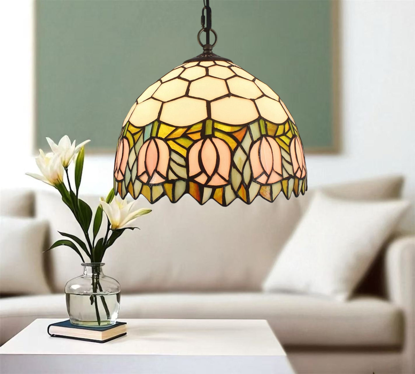 CDH 12" Tiffany Pendant Lamp 30cm shade (18005P)