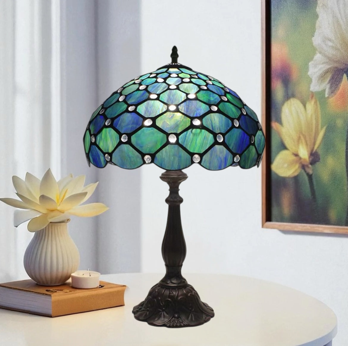 CDH 12" Tiffany Table Lamp (12021B)