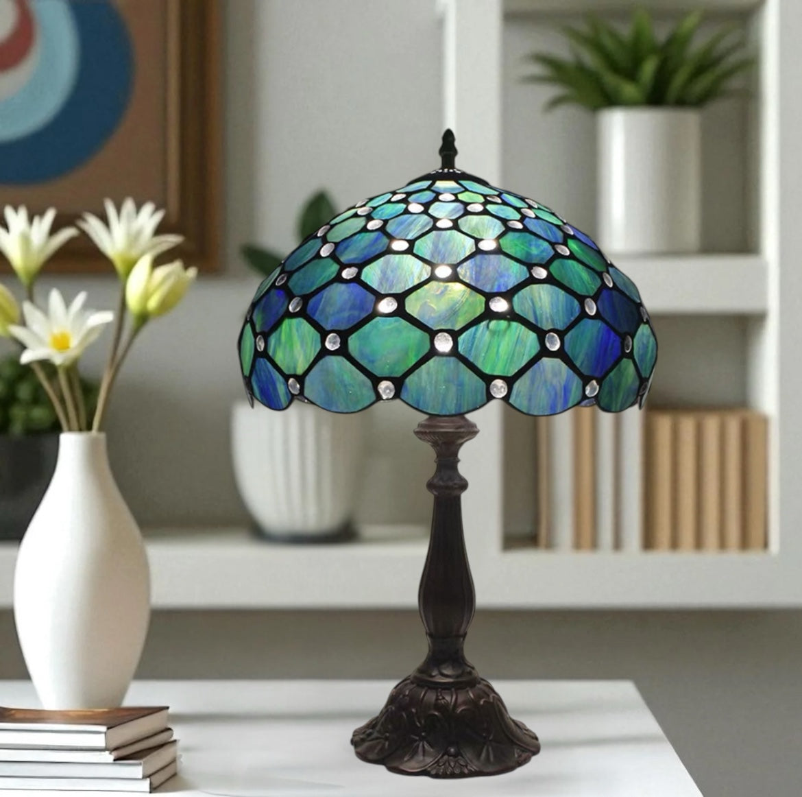 CDH 12" Tiffany Table Lamp (12021B)