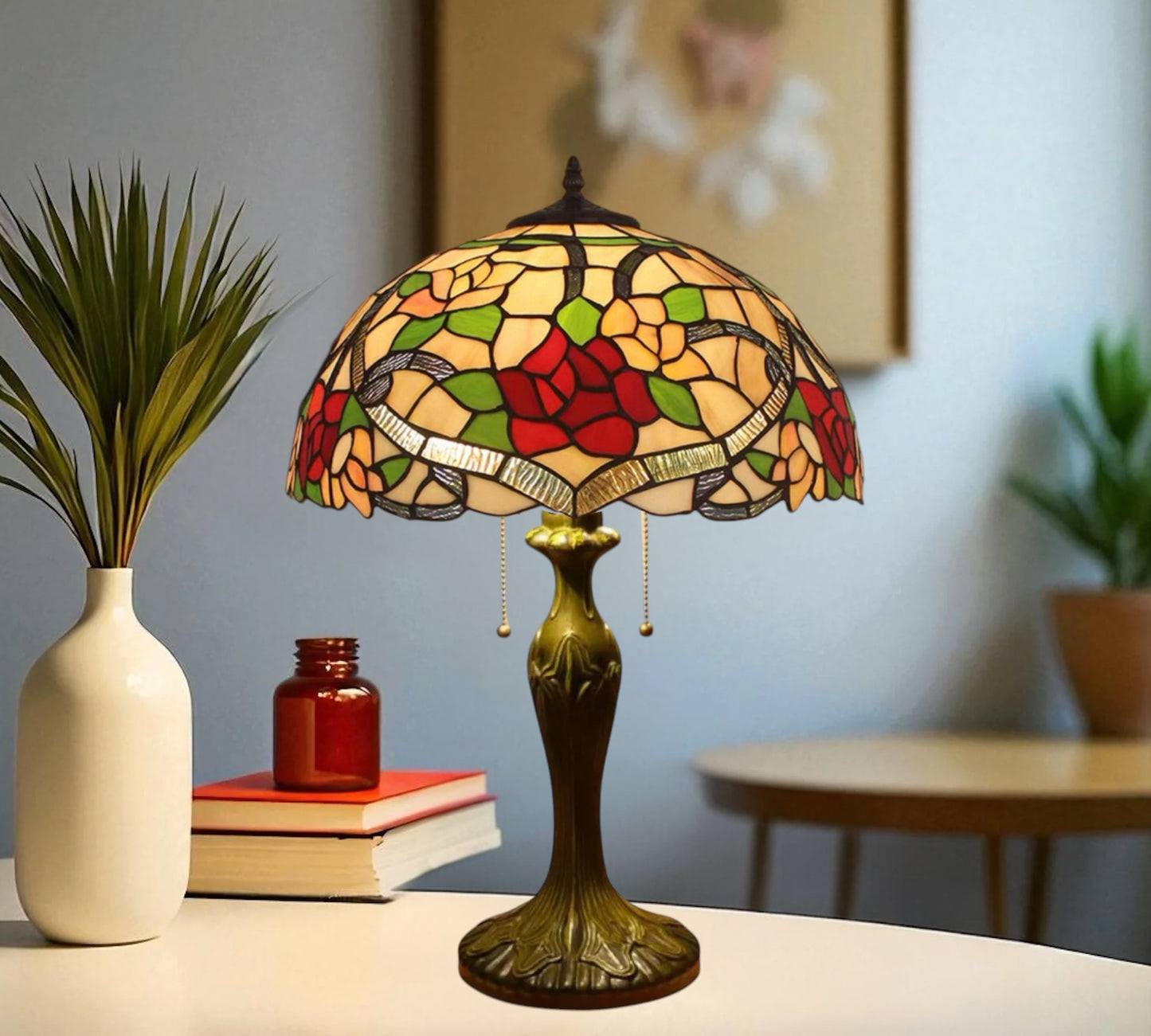 CDH 16" Tiffany Table Lamp 40cm Shade (11007XT)