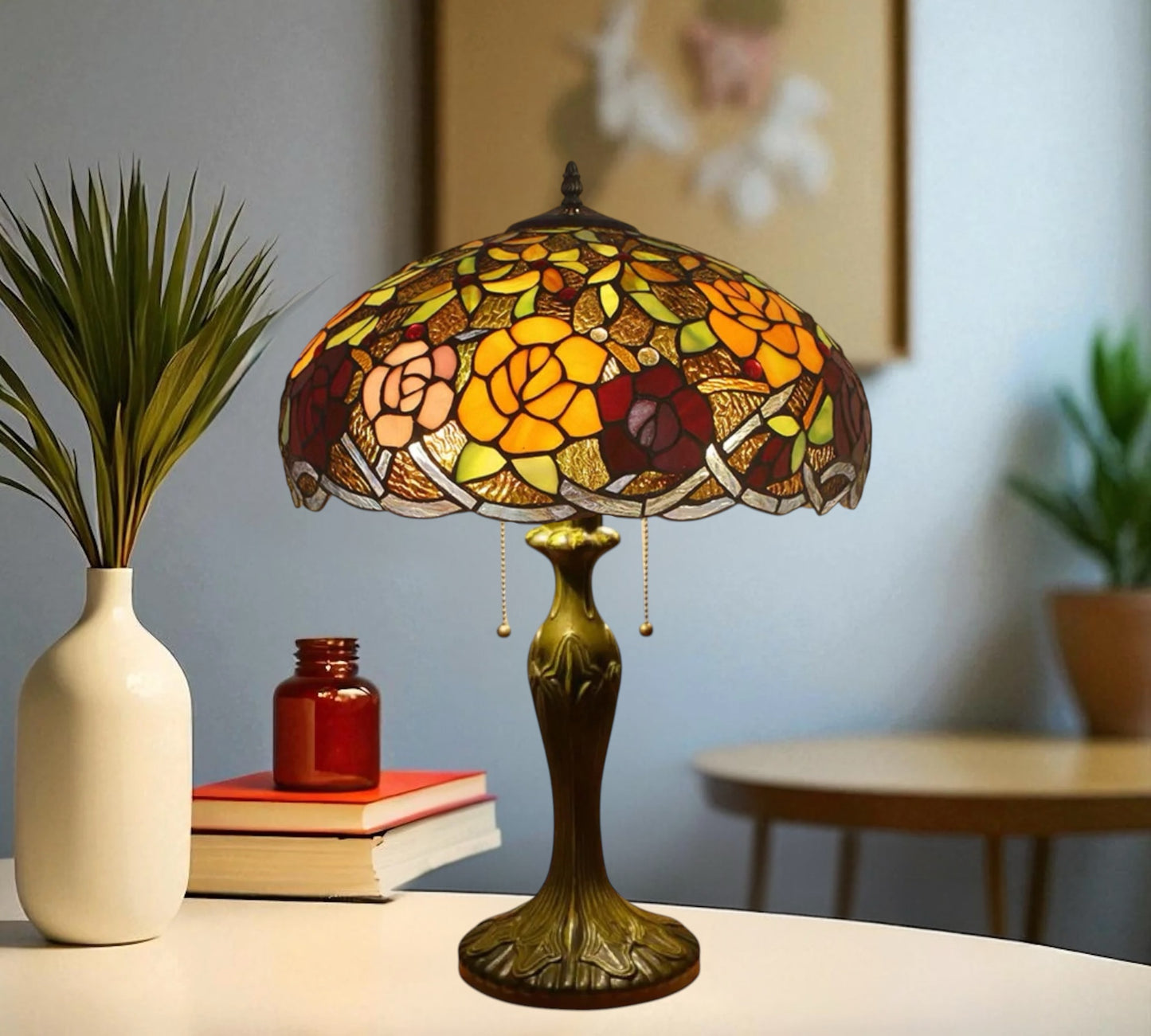 CDH 16" Tiffany Table Lamp 40cm Shade (13004T)