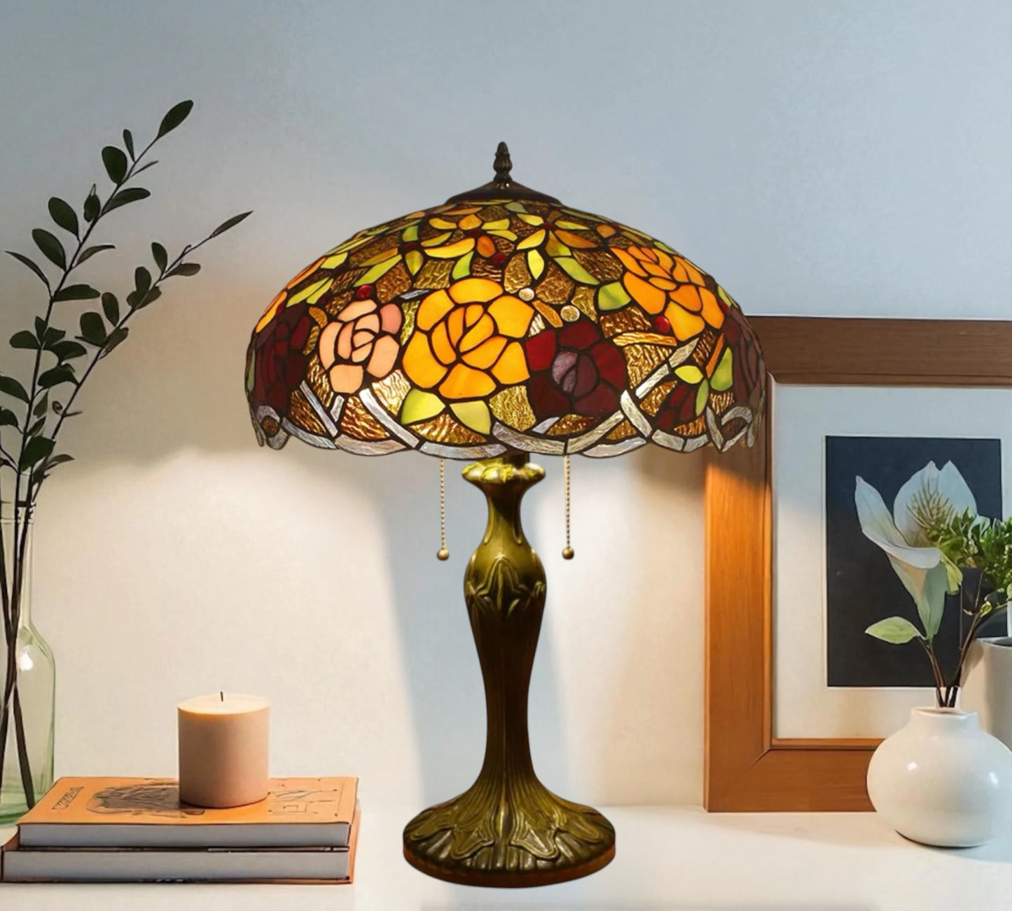 CDH 16" Tiffany Table Lamp 40cm Shade (13004T)