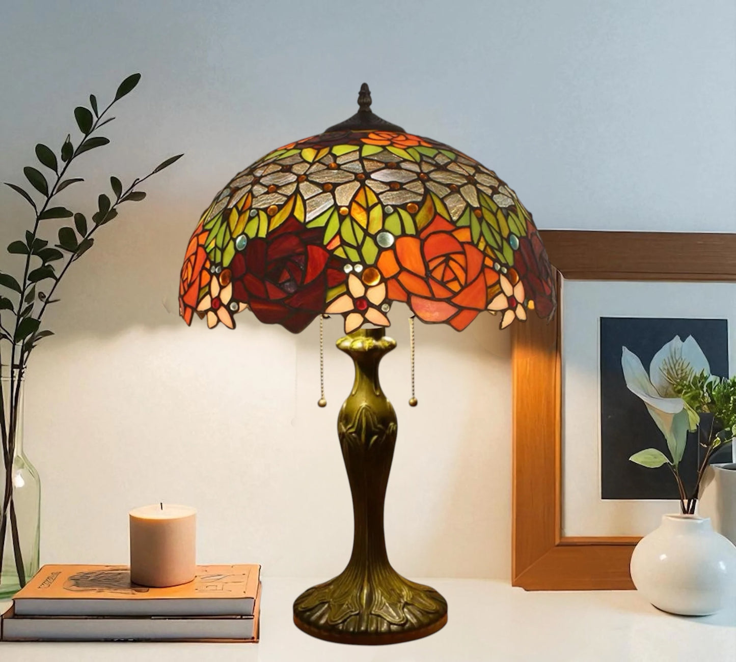 CDH 16" Tiffany Table Lamp 40cm Shade (11005T)
