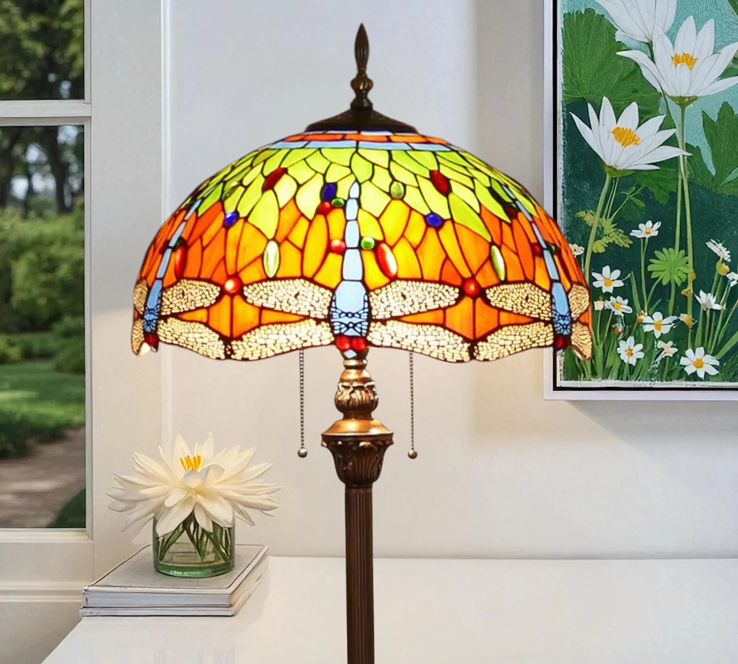 CDH Tiffany Floor Lamp (15004F) 16" 40CM Shade