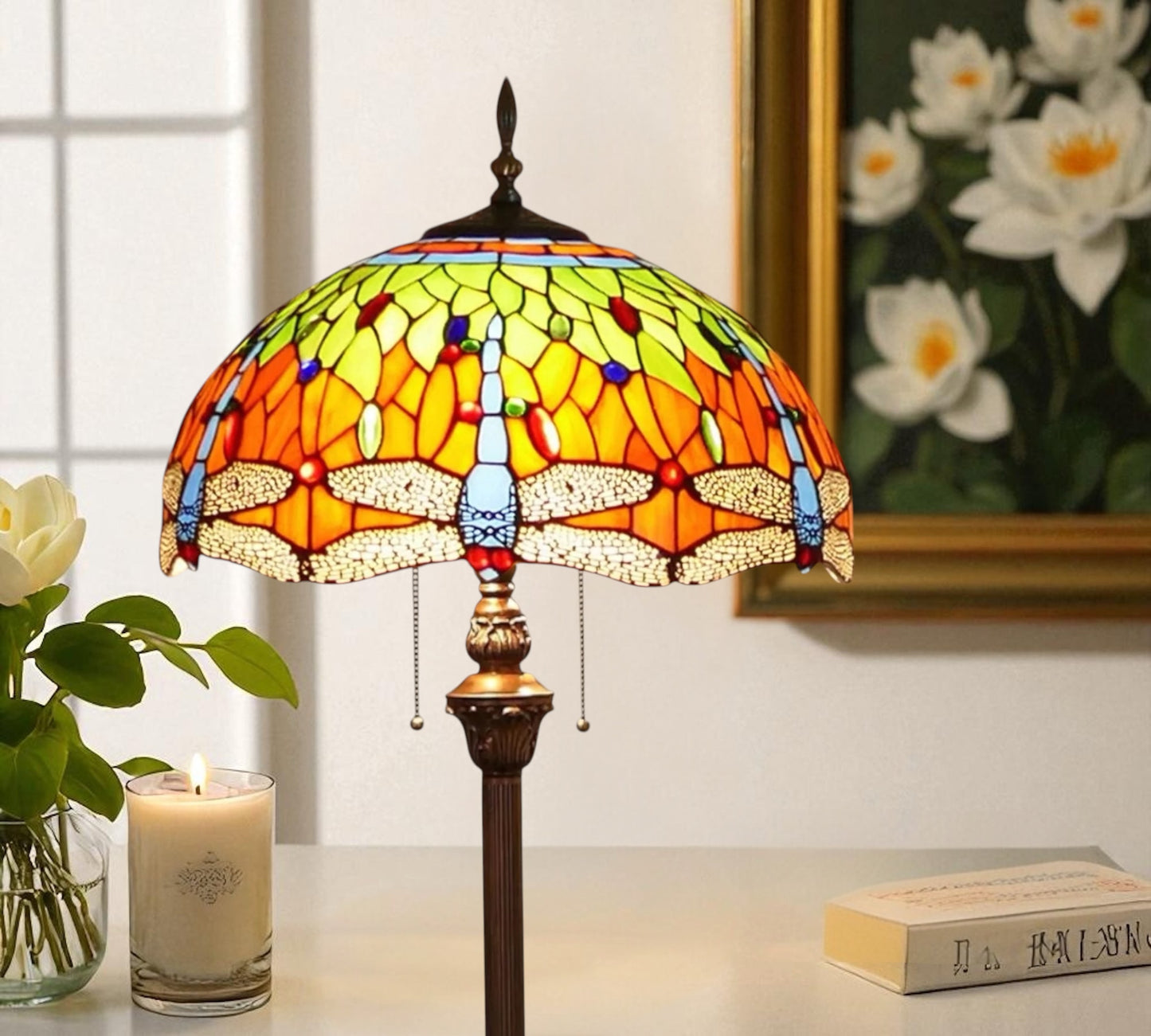 CDH Tiffany Floor Lamp (15004F) 16" 40CM Shade
