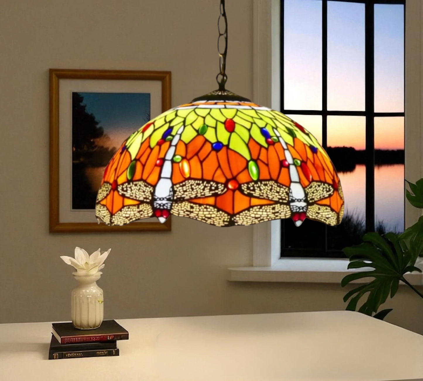 CDH 16" Tiffany Pendant Lamp 40cm shade (16812C)