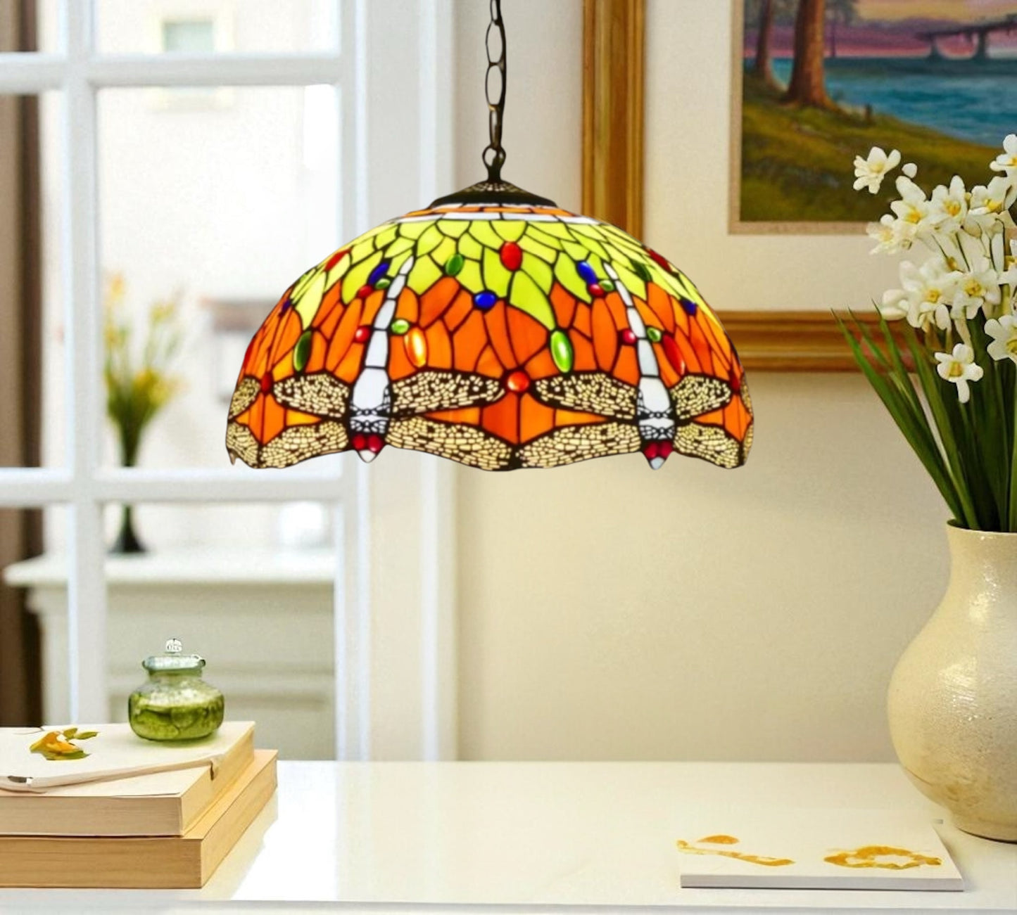 CDH 16" Tiffany Pendant Lamp 40cm shade (16812C)