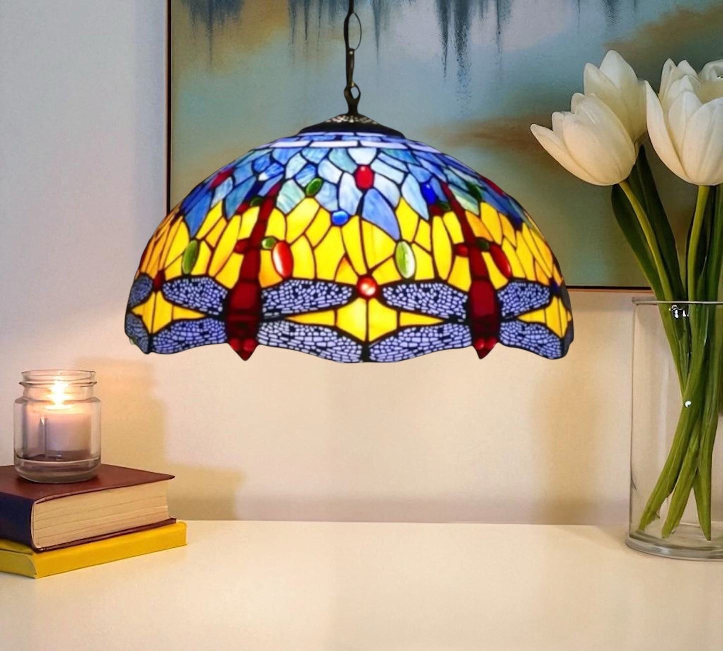 CDH 16" Tiffany Pendant Lamp 40cm shade (16117C)