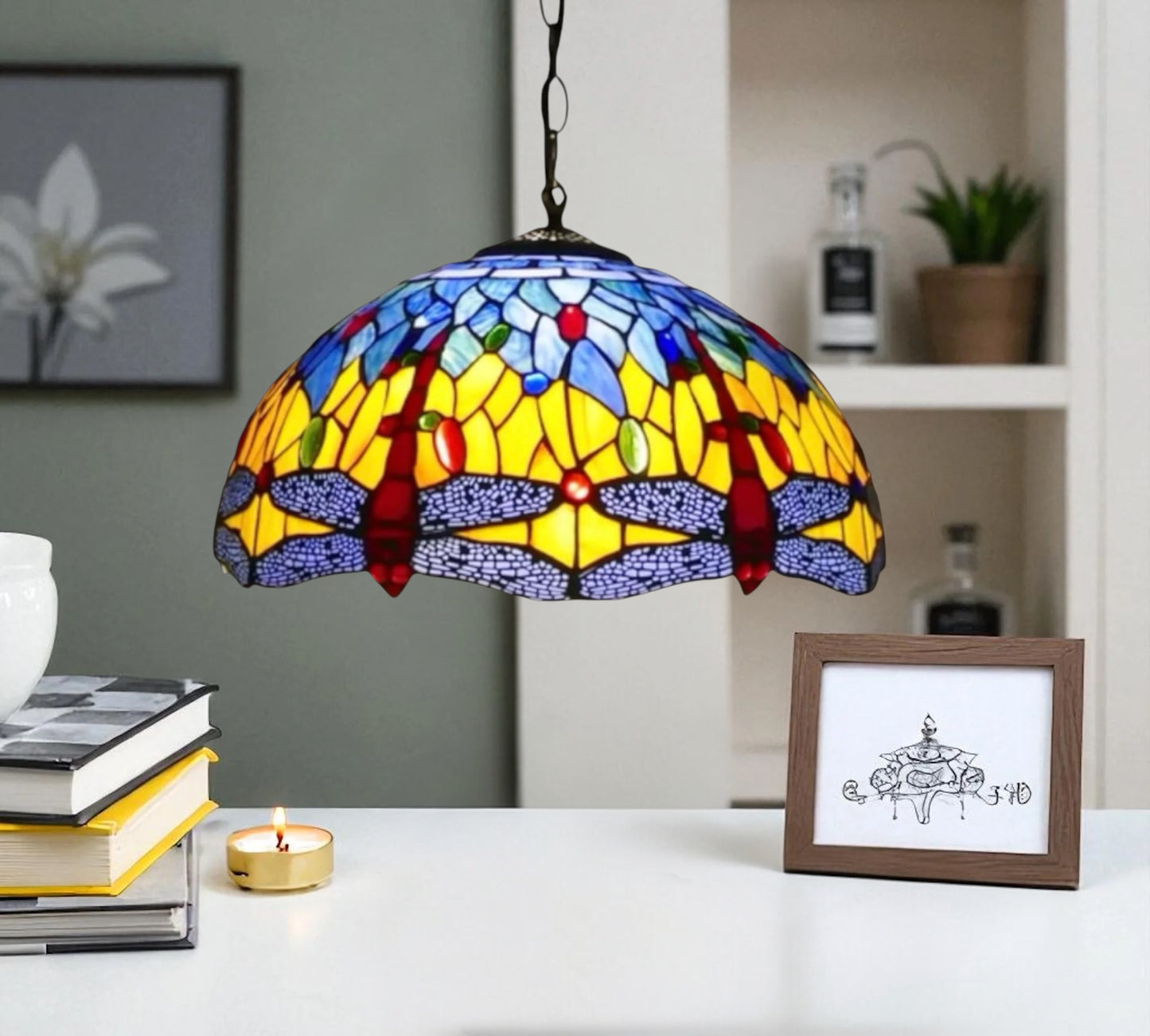 CDH 16" Tiffany Pendant Lamp 40cm shade (16117C)