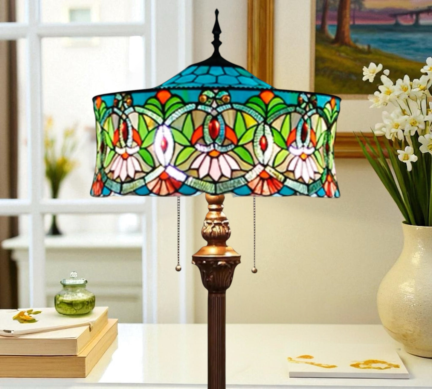 CDH Tiffany Floor Lamp 18" XLARGE 46CM shade (19001)