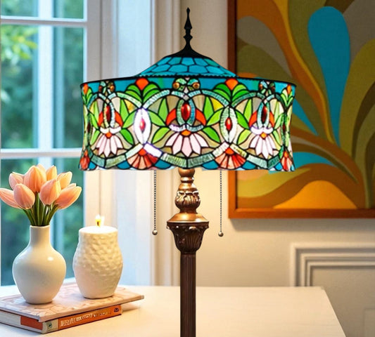 CDH Tiffany Floor Lamp 18" XLARGE 46CM shade (19001)