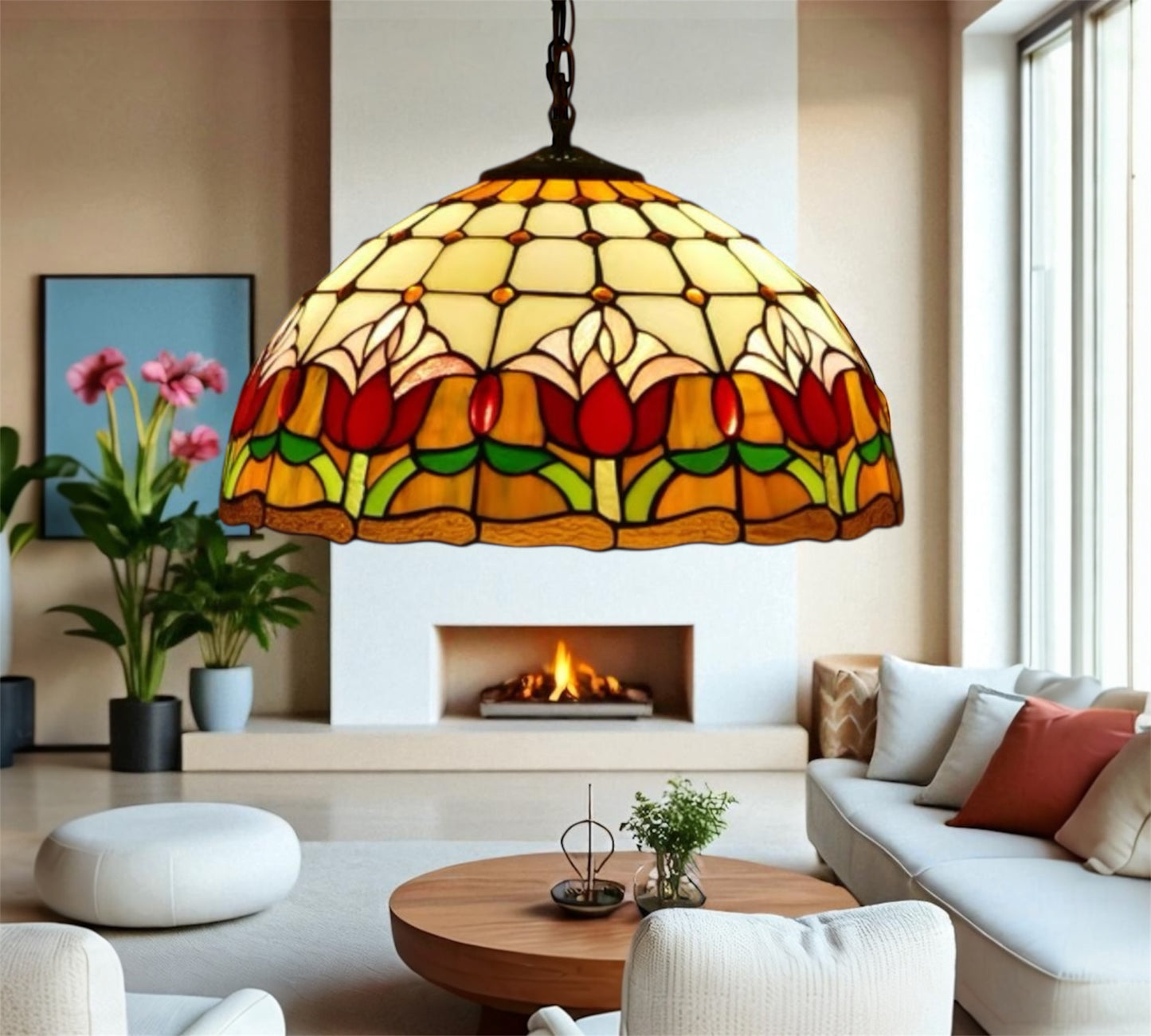 CDH 16" Tiffany Pendant Lamp 40cm shade (15017C)