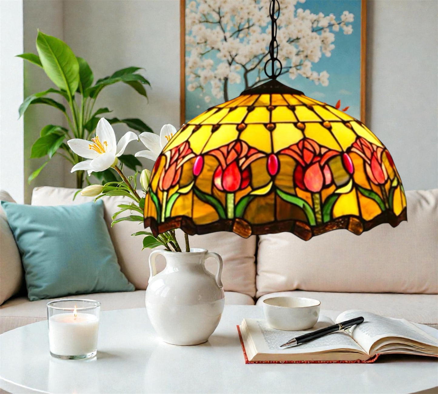 CDH 16" Tiffany Pendant Lamp 40cm shade (15032C)