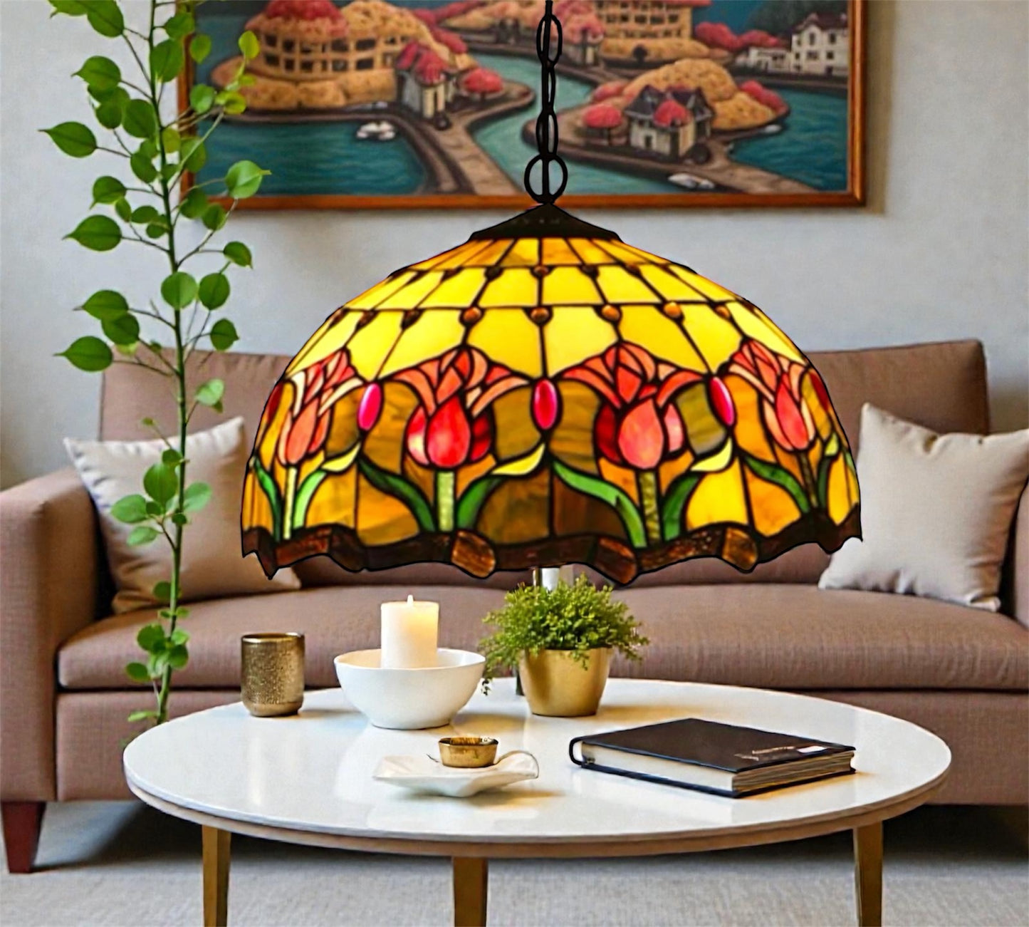CDH 16" Tiffany Pendant Lamp 40cm shade (15032C)