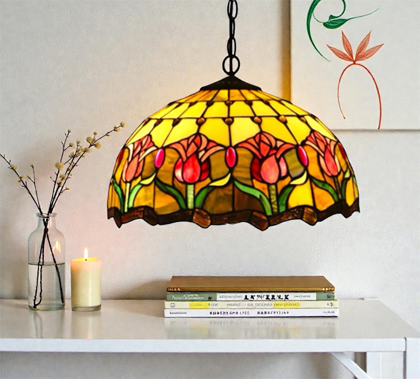 CDH 16" Tiffany Pendant Lamp 40cm shade (15032C)