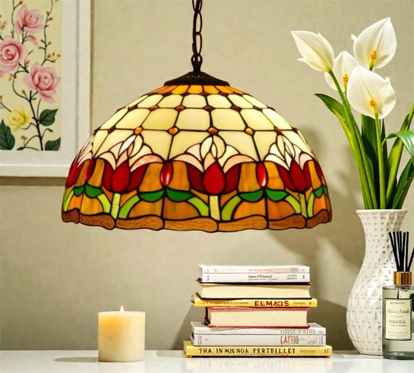CDH 16" Tiffany Pendant Lamp 40cm shade (15017C)