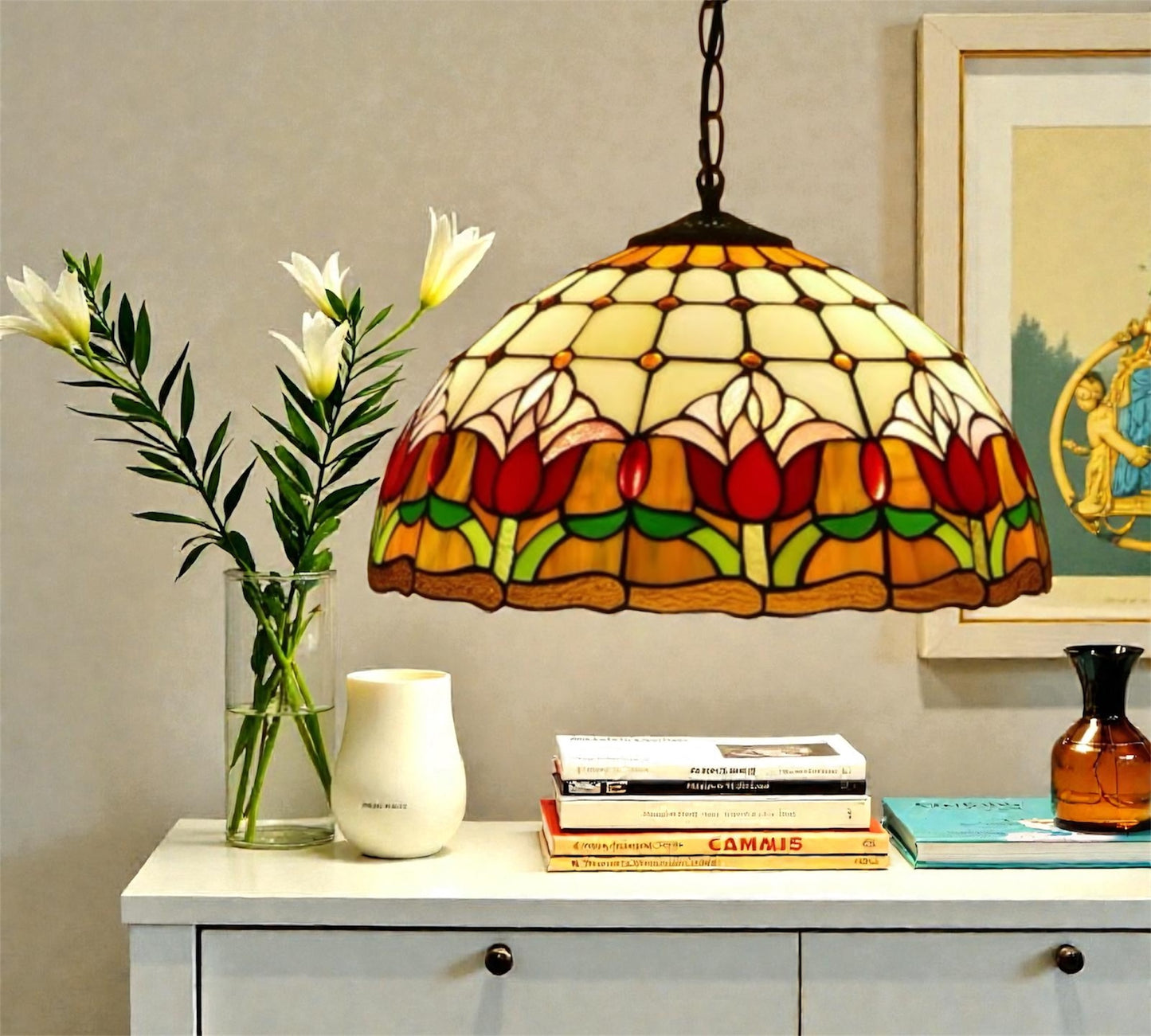 CDH 16" Tiffany Pendant Lamp 40cm shade (15017C)