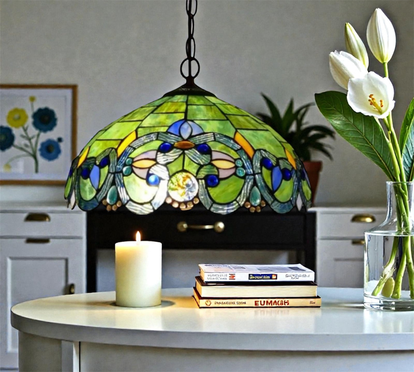 CDH 16" Tiffany Pendant Lamp 40cm shade (15080C)
