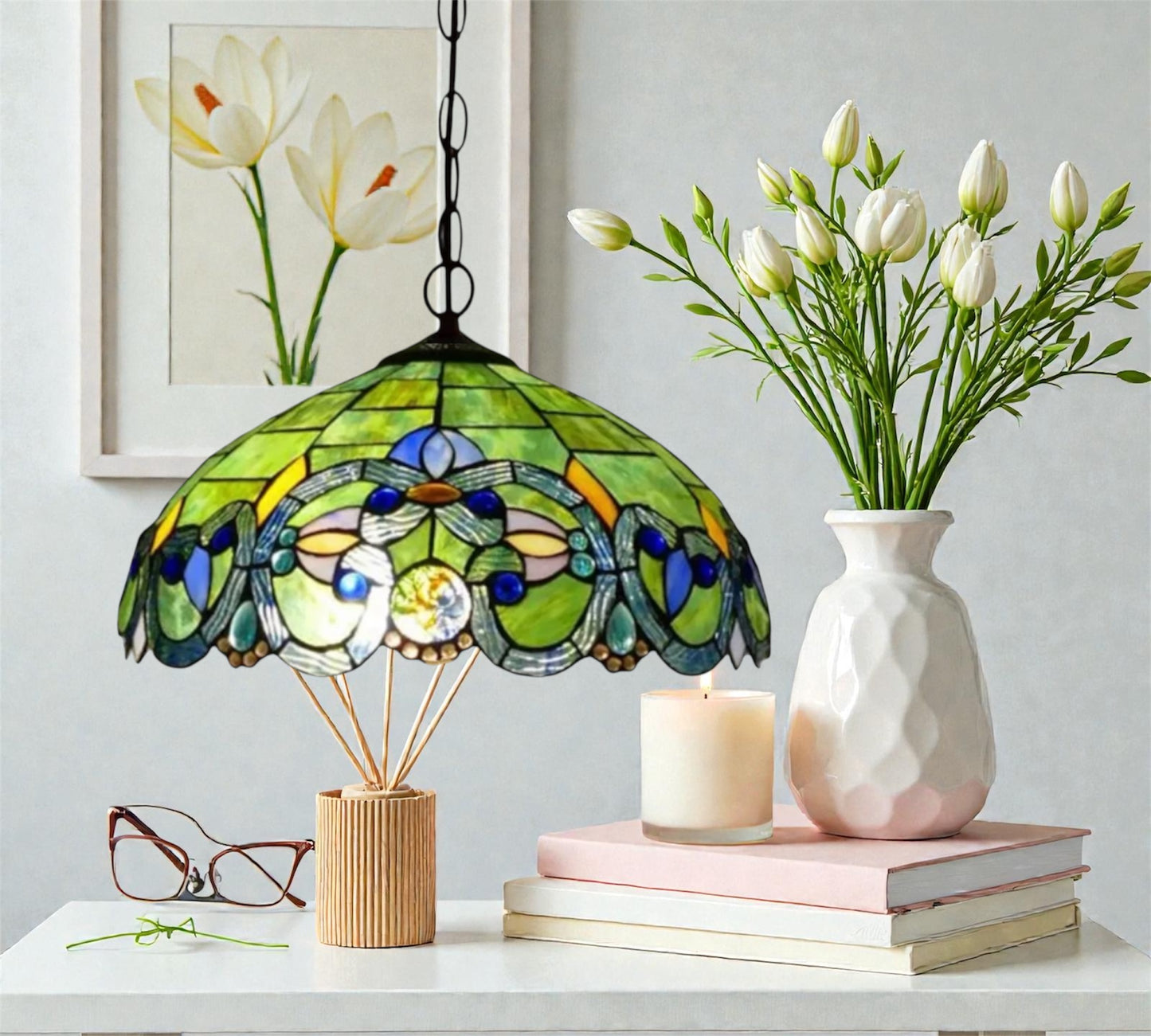 CDH 16" Tiffany Pendant Lamp 40cm shade (15080C)