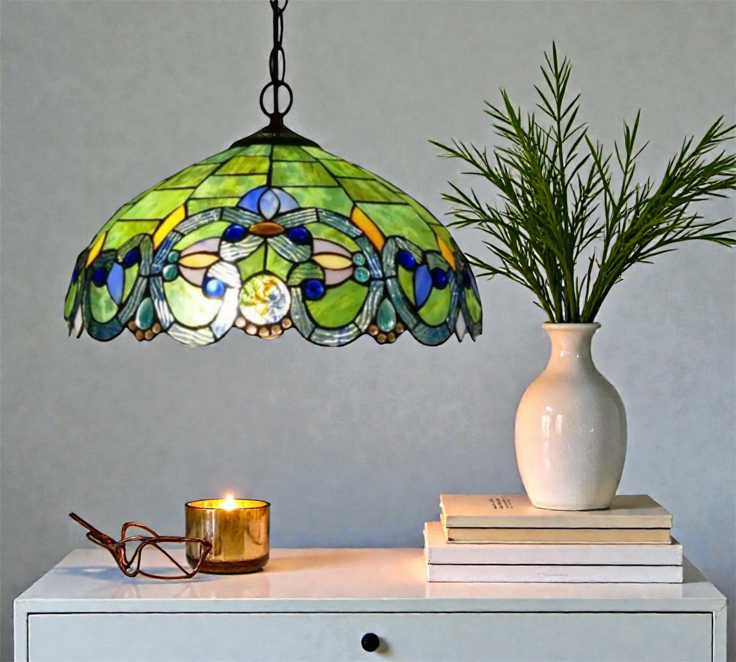 CDH 16" Tiffany Pendant Lamp 40cm shade (15080C)